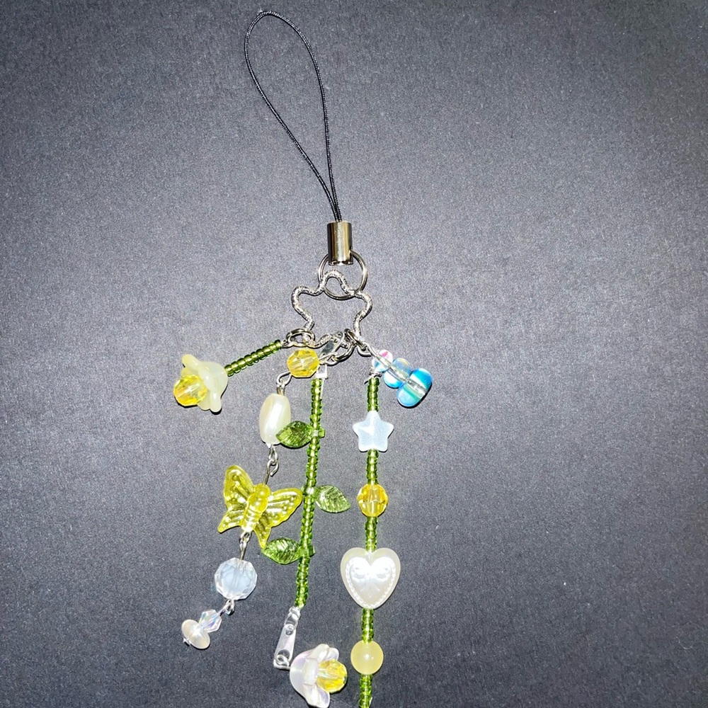 Colorful Beaded Keychain Charm